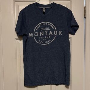 Navy Blue Graphic T-Shirt Montauk